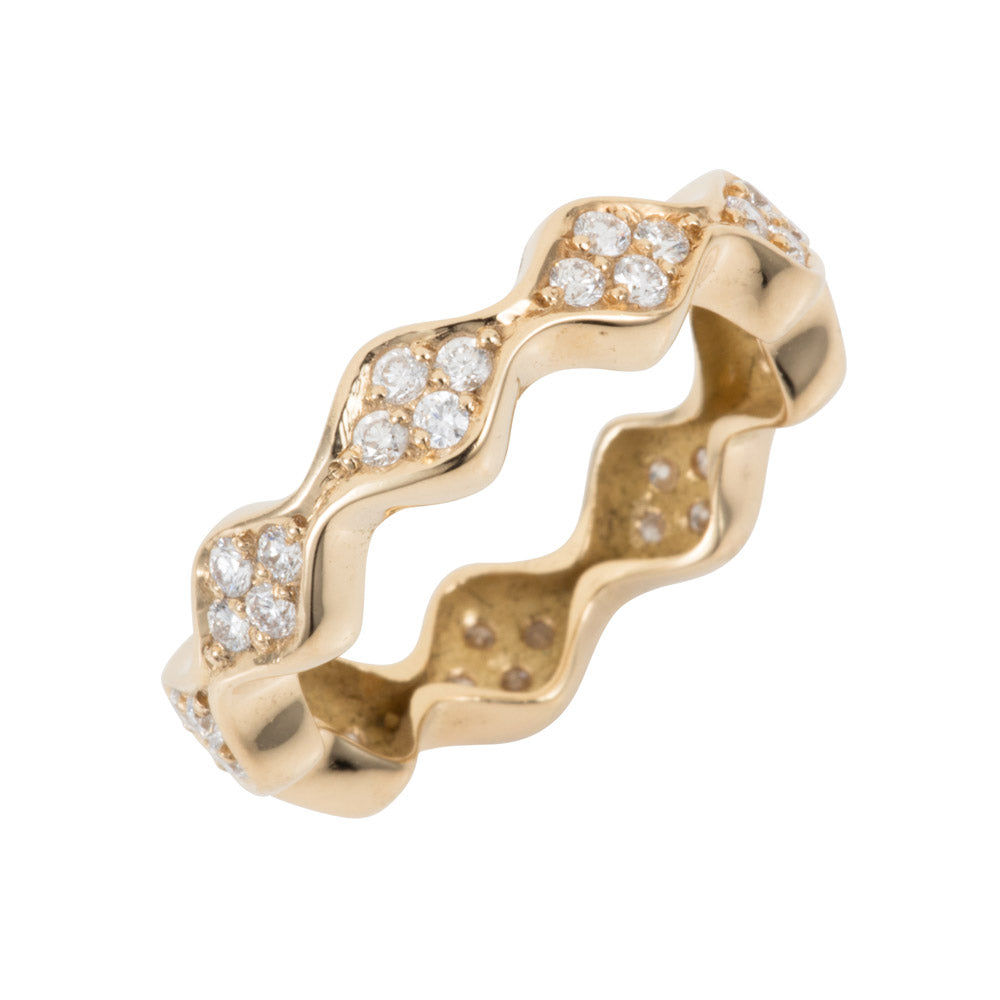 ZigZag Diamond Gaudi Ring
