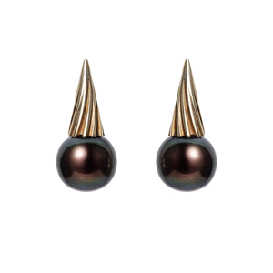 Cit Twist Black Pearl Earrings