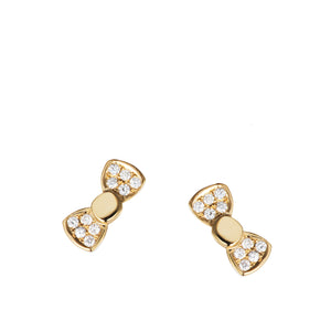 Mini Bow Diamond Stud Earrings