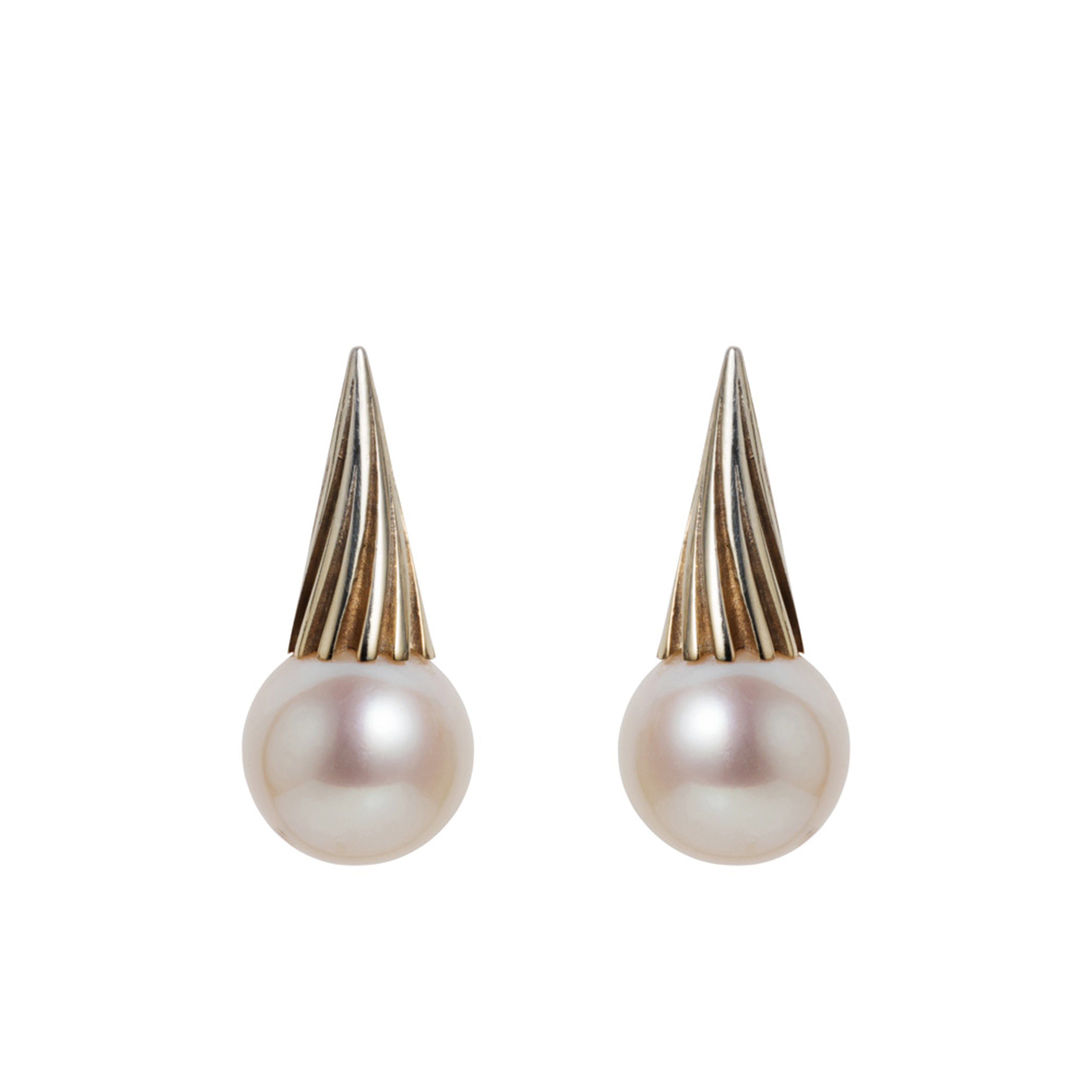 Cit Twist White Pearl Earrings